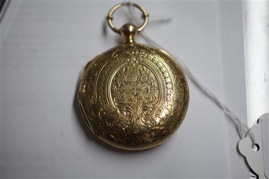 A rare 19th century 18ct gold Ramuz patent automatic hunter pocket watch, retailed by Charles Z. Binden, Panama,